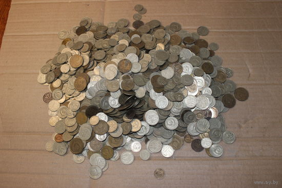 Монеты СССР 4,4 кг с 1 рубля.
