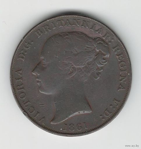 Джерси 1/13 шиллинга 1861 года. Нечастая!