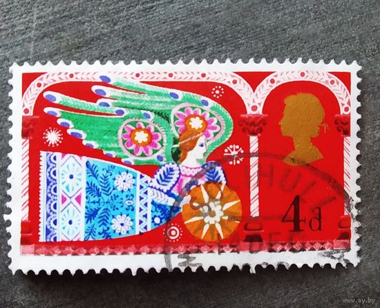 Марка Великобритания 1969 год Рождество