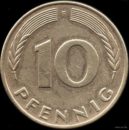 Германия 10 пфеннигов 1993 г. (F) КМ#108 (6-10)