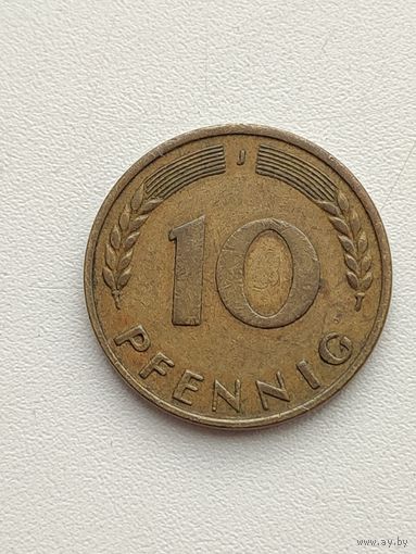 Германия. 10 пфеннигов 1950 года. J