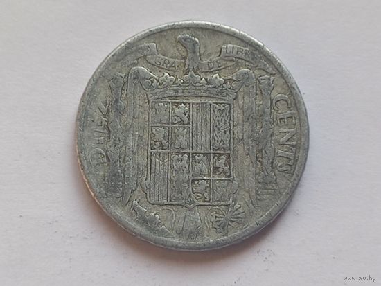 Испания 10 сантимов 1945 г.