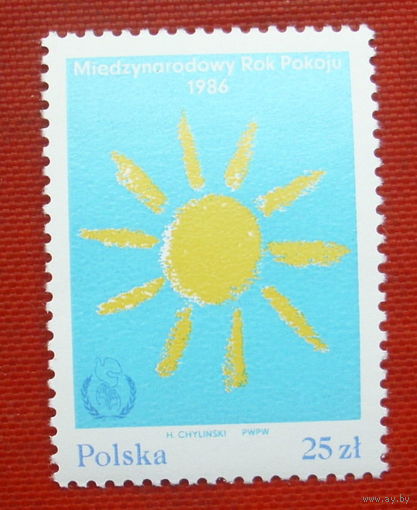 Польша. Год Мира. ( 1 марка ) 1986 года. 2-8.