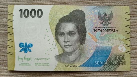 Werty71 Индонезия 1000 рупий 2022 UNC банкнота