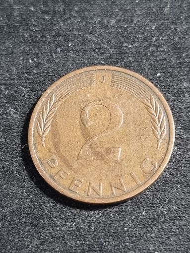Германия 2 пфеннига 1976 J