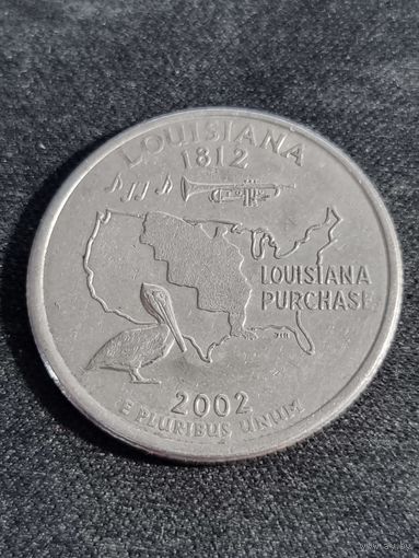 США 25 центов 2002 Луизиана D