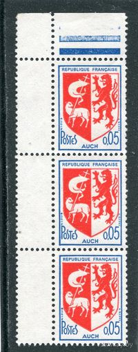 Франция. Стандарт. Герб. Сцепка. Вып. 1966