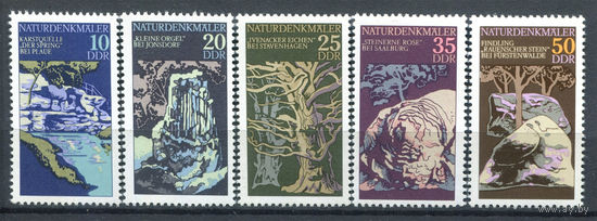 ГДР - 1977г. - Памятники природы. Заповедники - полная серия, MNH [Mi 2203-2207] - 5 марок