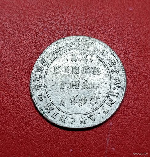 1/12 талера,1698,Саксония(хорошее состояние)