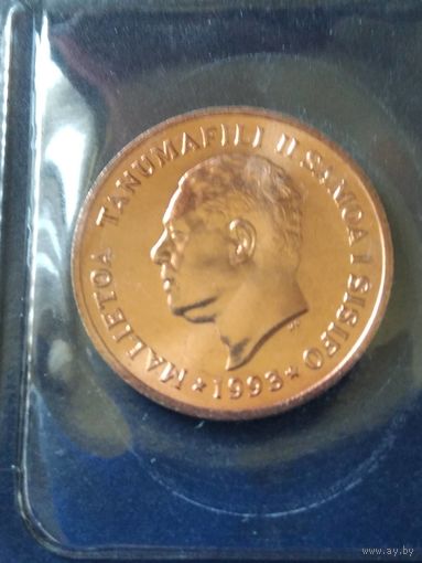 3. Распродажа. Самоа 2 сене 1993 из банковского набора. Редкий год! UNC! (СМОТРИТЕ ДРУГИЕ ЛОТЫ)