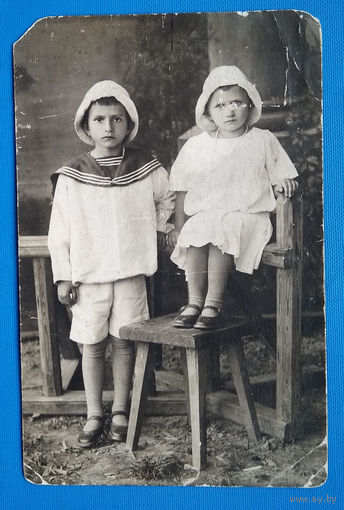 Фото детей. До 1917? 9х14 см.
