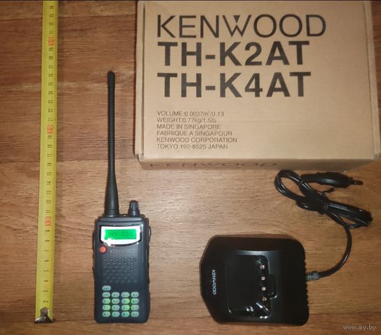 Рации Kenwood TH-K2AT TURBO VHF, 6Вт, зарядное, антенна, аккумулятор. Новая