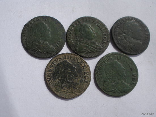 Cолиды Августа 5 штук есть красивые 1751,52,53,54