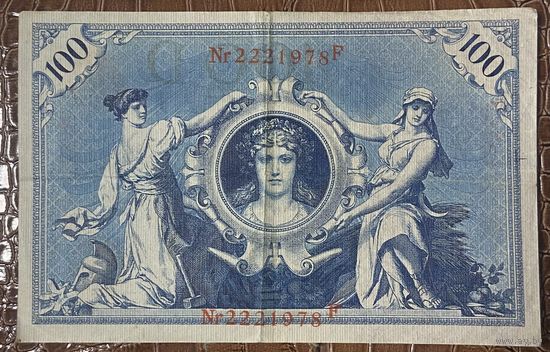 Банкнота 100 марок 1908 год. Германская империя.