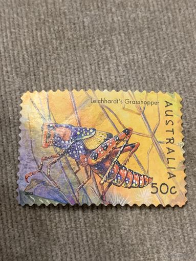 Австралия 2003. Кузнечик. Leichhardts Grasshopper. Марка из серии