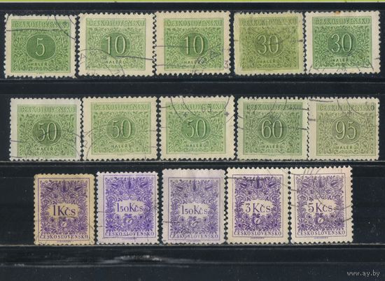 Чехословакия Респ Доплатные 1954-63 Номинал #79-86,90-1