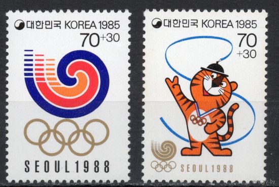 Южная Корея 1985.Спорт. Олимпиада Сеул 1988 2 марки