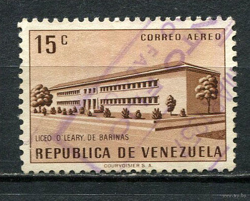 Венесуэла - 1956/1957 - Архитектура 15С - [Mi.1128] - 1 марка. Гашеная.  (Лот 11HM)-T2P5