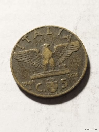 Италия 5 сентизим 1941