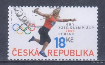 [1727] Чехия 2008. Спорт.Летние Олимпийские игры. Одиночный выпуск.Гашеная марка.
