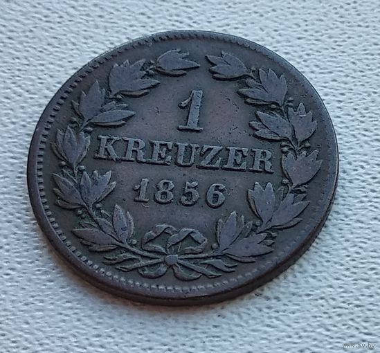 Баден 1 крейцер, 1856 GROSHERZOG 7-7-13