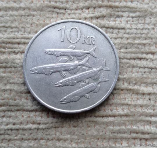 Werty71 Исландия 10 крон 1984 Косяк Рыба