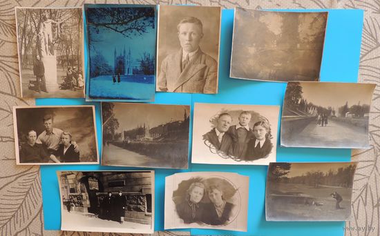 Фото бытовое, 1935 - 1945 гг. (11*8 см), 11 шт.