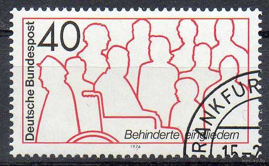 Реабилитация людей с ограниченными возможностями ФРГ  1974 год серия из 1 марки