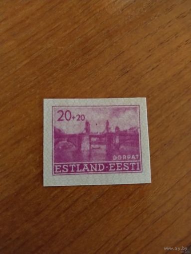 1941 Германия Рейх оккупация СССР (Эстонии) архитектура марка без клея (выпускались без клея и с клеем) (5-1)