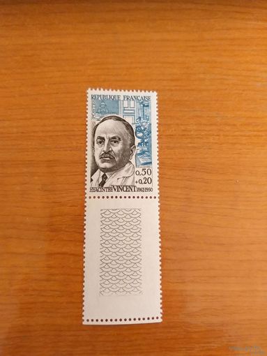 1962 Франция Жан Иасент Венсан врач дорогая концовка с купоном чистая клей MNH** медицина (1-10)