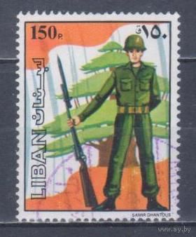[2041] Ливан 1984. Армия.Униформа.Солдат. Гашеная марка.