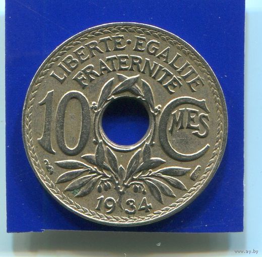 Франция 10 сантимов 1934