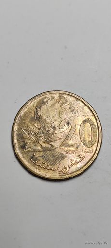 Марокко 20 сантимов 2019