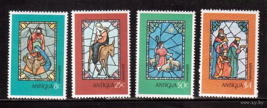 Антигуа-1979, (Мих.553-556) **, Рождество, Искусство (полная серия)