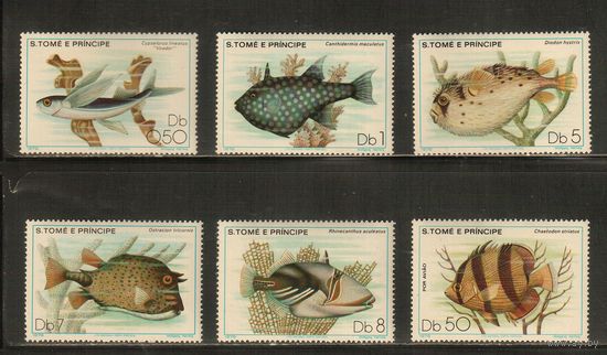 Сан-Томе и Принсипи-1979(Мих.612-617) , **   ,  Морская фауна, Рыбы (полная серия)