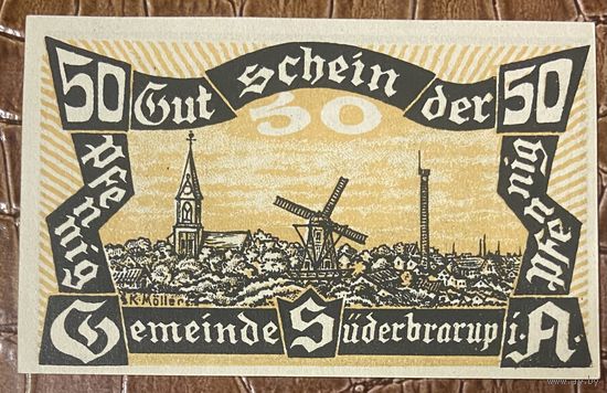 Нотгельд 50 пфеннигов 1920 год. Зюдербраруп. Веймарская республика
