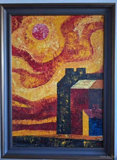 Картина "Жара" 1989 г., Базаров Роман Сергеевич.