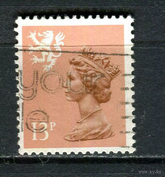 Шотландия (Великобритания) - 1984/1987 - Королева Елизавета II 13P - [Mi.43C] - 1 марка. Гашеная.  (Лот 43FL)-T25P13