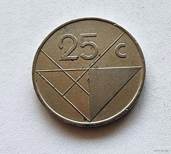 Аруба 25 центов 1990
