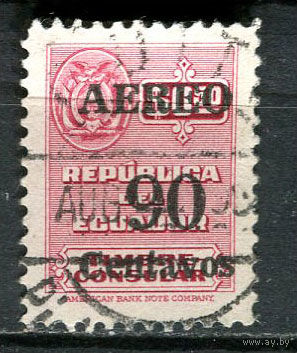 Эквадор - 1954 - Надпечатка AEREO 90 Centavos на 5S - [Mi.828] - 1 марка. Гашеная.  (LOT FQ47)-T10P26