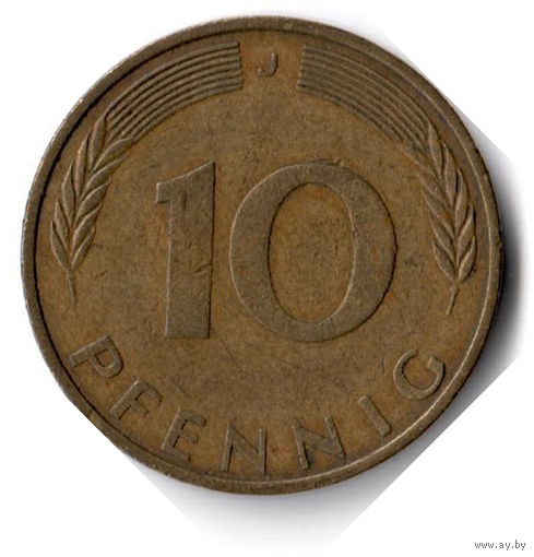 Германия. 10 пфеннигов. 1973 J