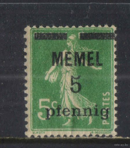 Мемель Управление Антанты 1920 Надп на марках Франции Надп Стандарт #18*