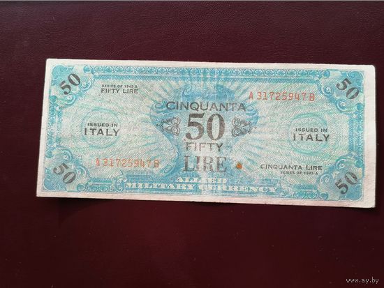 Италия  50 лир 1943