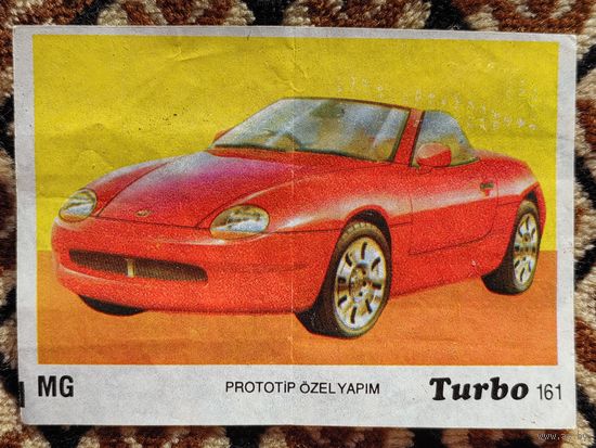 Вкладыш Turbo (Турбо) 3 серия (121-190, Black), номер 161, MG, prototipe. #3. Возможен небольшой торг.