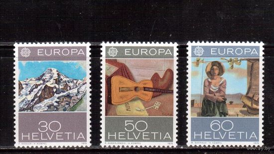 Швейцария-1975, (Мих.1050-1052) **  ,    Искусство, Живопись (полная серия)