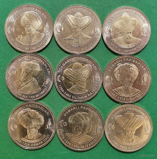 Турция 1 лира 2024 Султаны Османской империи. Выпуск 1.