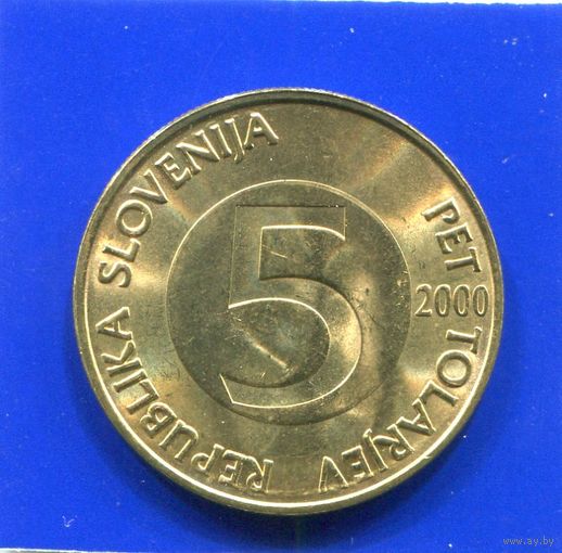Словения 5 толаров 2000 UNC