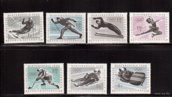 Австрия-1963,(Мих.436-442)  **  , Спорт, ОИ-1964