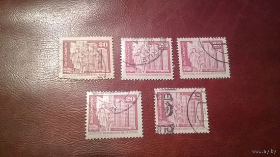 Марка Берлин пл. Ленина 1973 год ГДР