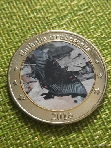 Западные Зондские Острова  1 доллар 2016 г ( фауна бабочка парусник )